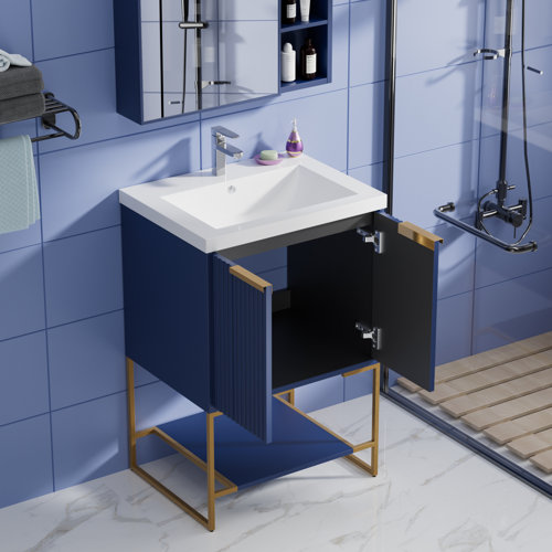 Corner Carizma Freestanding Bathroom Vanity With Sink Top Combo 